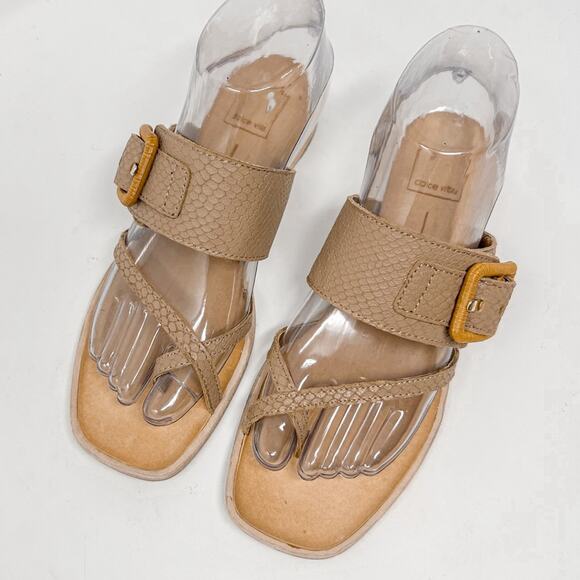 NEW Dolce Vita Perris Leather Double Strap Slide Sandal, Size 6.5, MSRP $100 - Picture 4 of 13